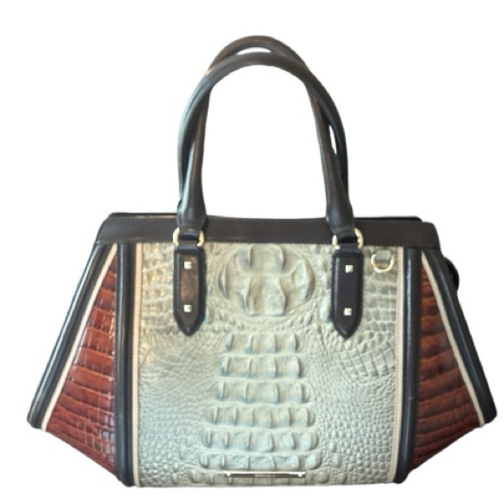 BRAHMIN BAG. Arden Satchel,Hemlock Westwood color, leather, never used. - Picture 3 of 11